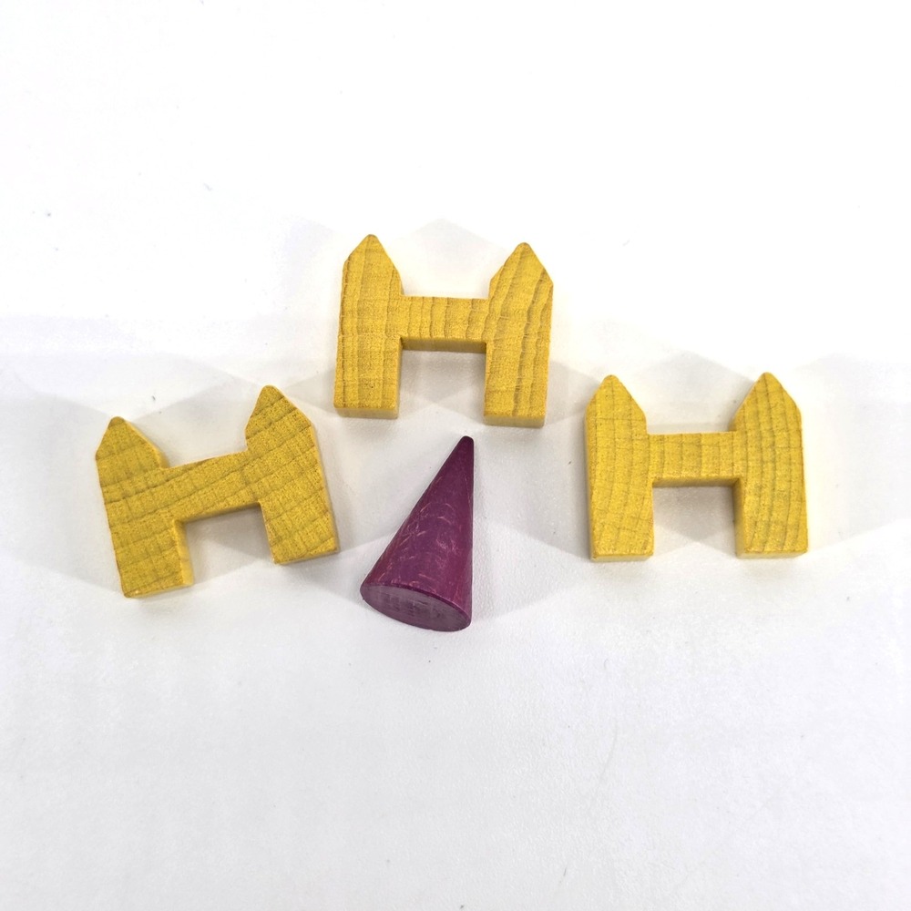 Catan Expansion Cities & Knights Yellow City Gate Purple Merchant Game Piece